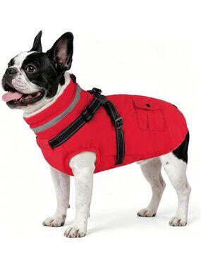 Cozy Winter Dog Coat with Harness | Warm Jacket for Large Dogs, Perfect for Cold